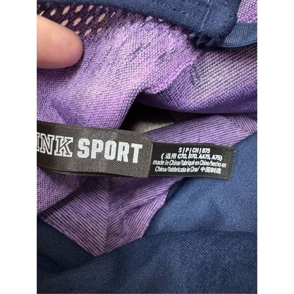 PINK Victoria’s Secret Purple Seamless Lightly Lined Sports Bra Size Small - Picture 3 of 5